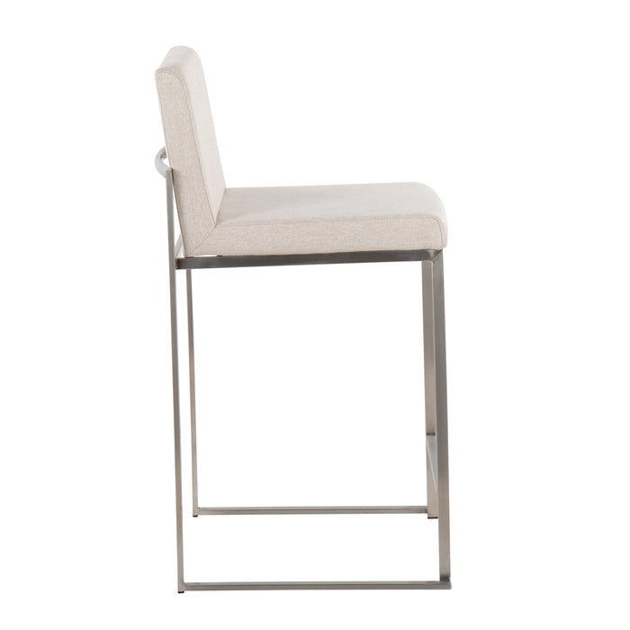 Fuji - Contemporary High Back Counter Stool, Functional Design