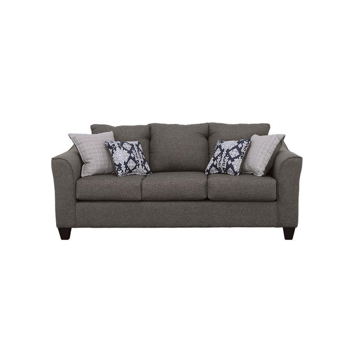 Salizar Collection - Brown - Salizar Flared Arm Sofa Grey