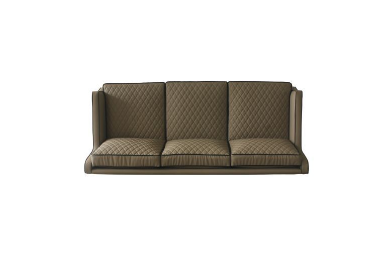 House - Marchese Sofa - Tan PU & Tobacco Finish