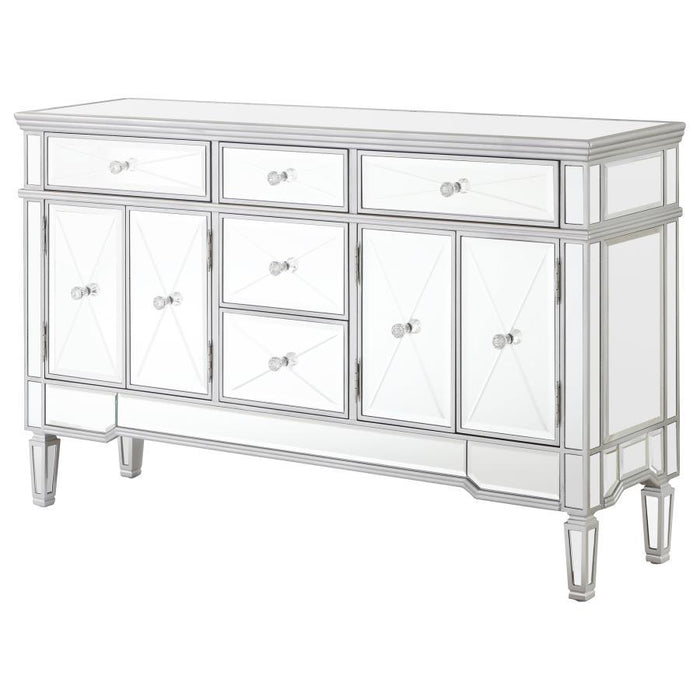 5-drawer Accent Cabinet Silver