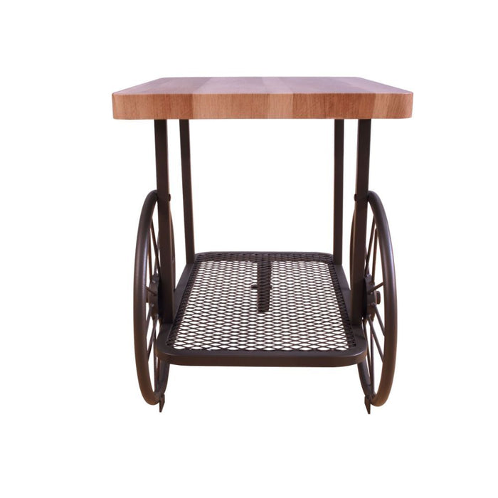 Francie - End Table - Oak & Antique Gray