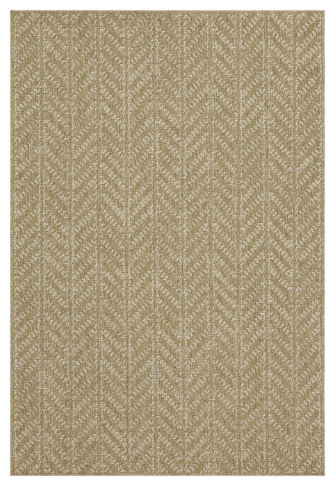 Earth - 2'7" X 7'3" Indoor, Outdoor Area Rug - Natural / White