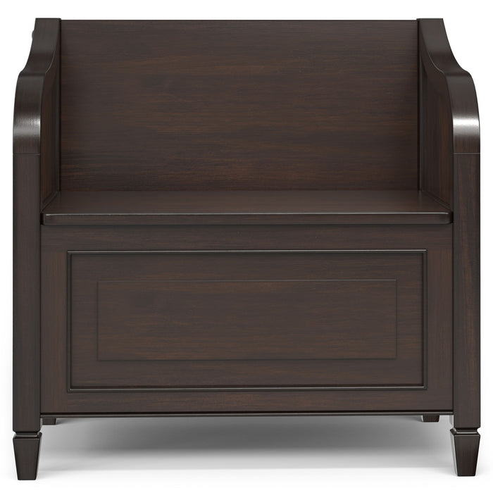 Connaught - Small Entryway Storage Bench - Chestnut Brown