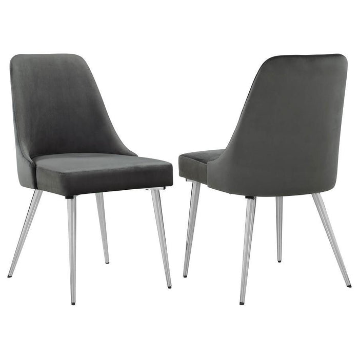 Loden - Cabianca Curved Back Side Chairs Grey (Set of 2)