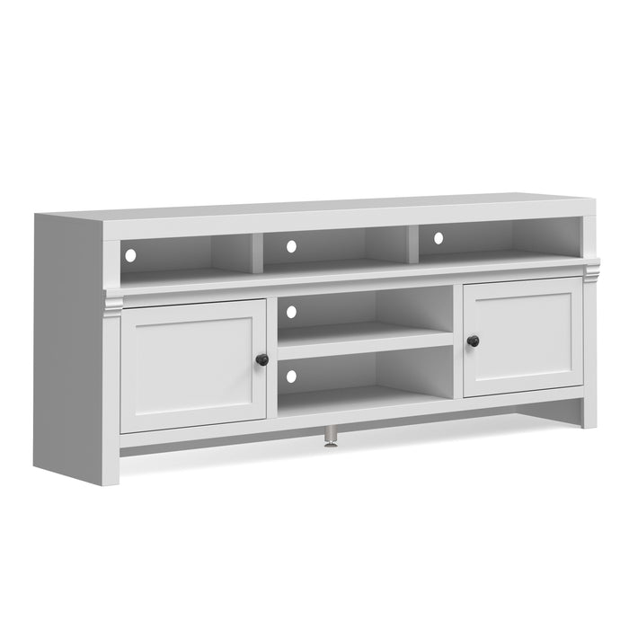 Bridgevine Home - Modern 75" TV Stand Console - White Finish