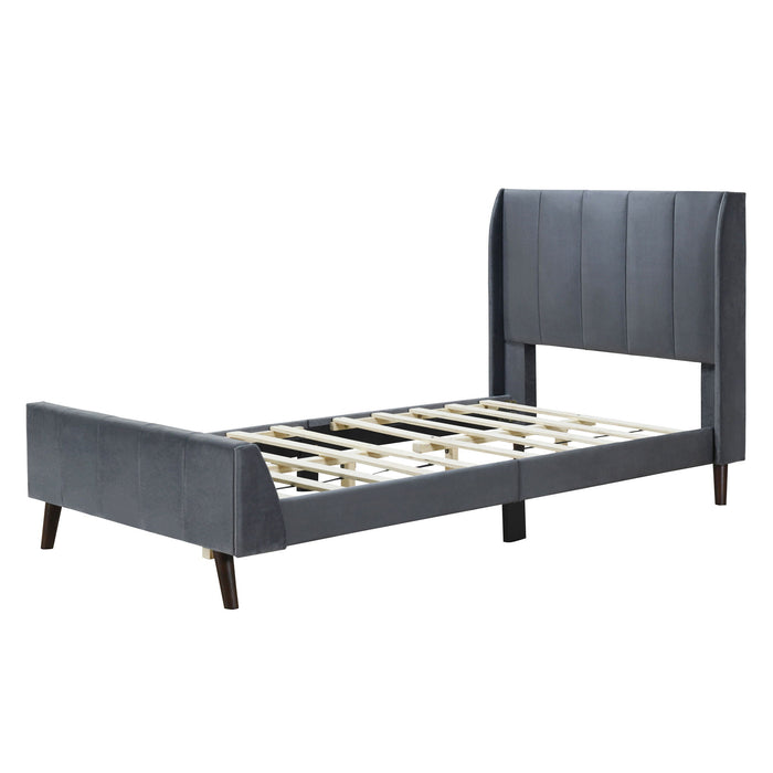 Upholstered Platform Bed Velvet