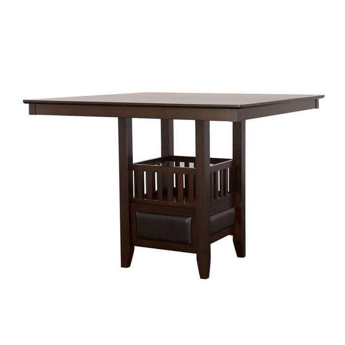 Jaden Collection - Jaden Square Counter Height Table With Storage Espresso