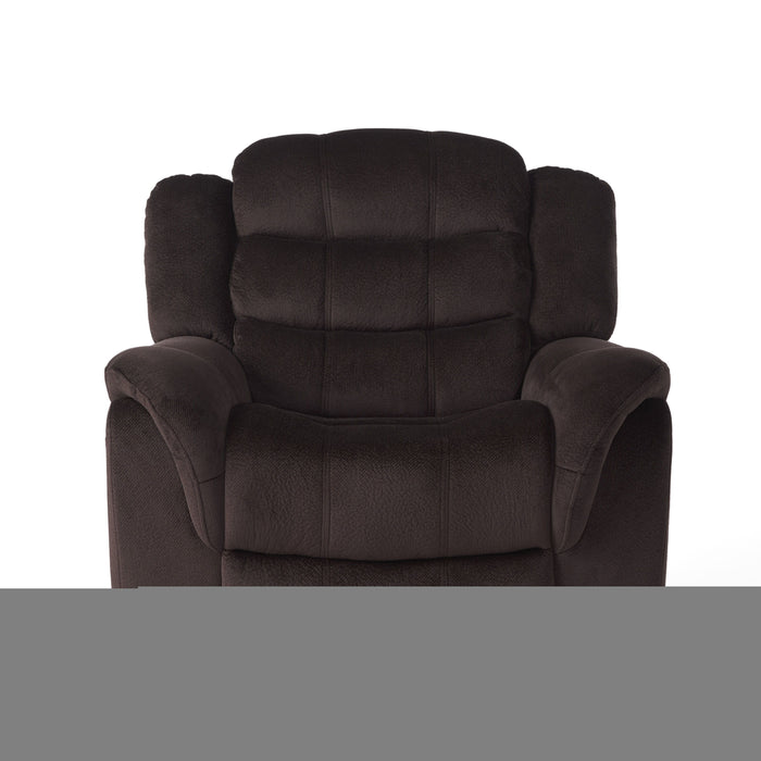 Classic Design, Plush Fabric, Glider Recliner