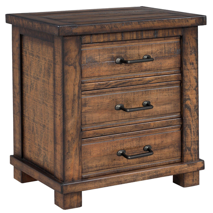 Drawer Reclaimed Solid Wood Framhouse Nightstand - Natural