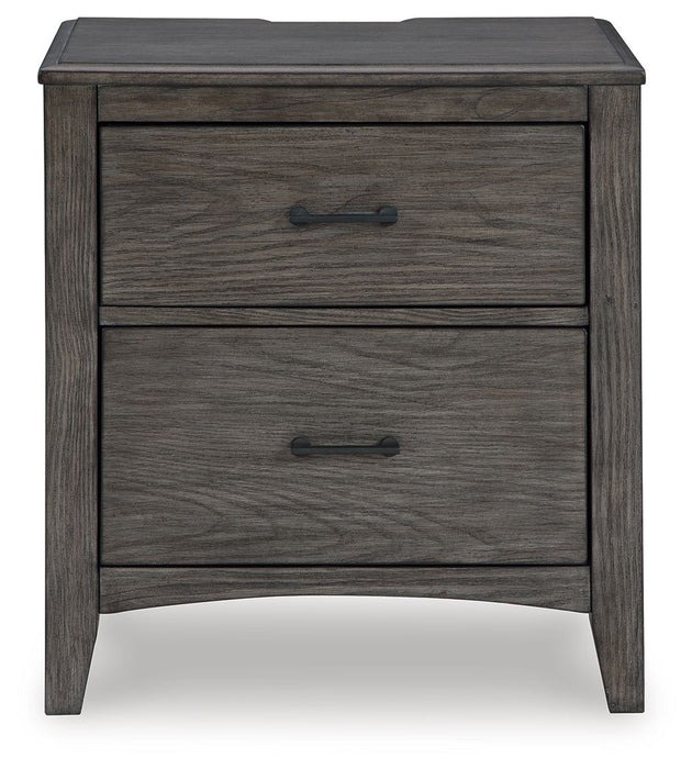 Montillan - Grayish Brown - Two Drawer Night Stand