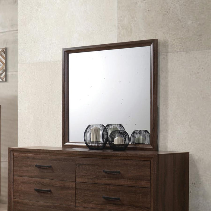 Brandon Bedroom Collection - Brandon Framed Mirror Medium Warm Brown