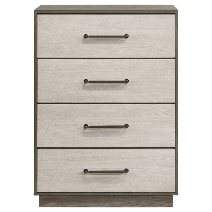 Fenwick - 4-Drawer Chest Of Drawers - Gray Oak