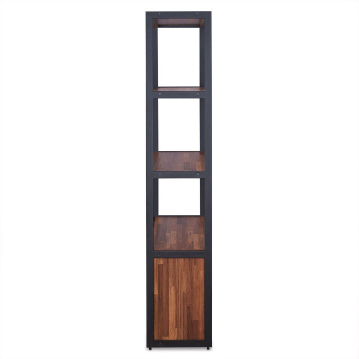 Sara - Bookshelf - Espresso PU, Walnut & Sandy Black