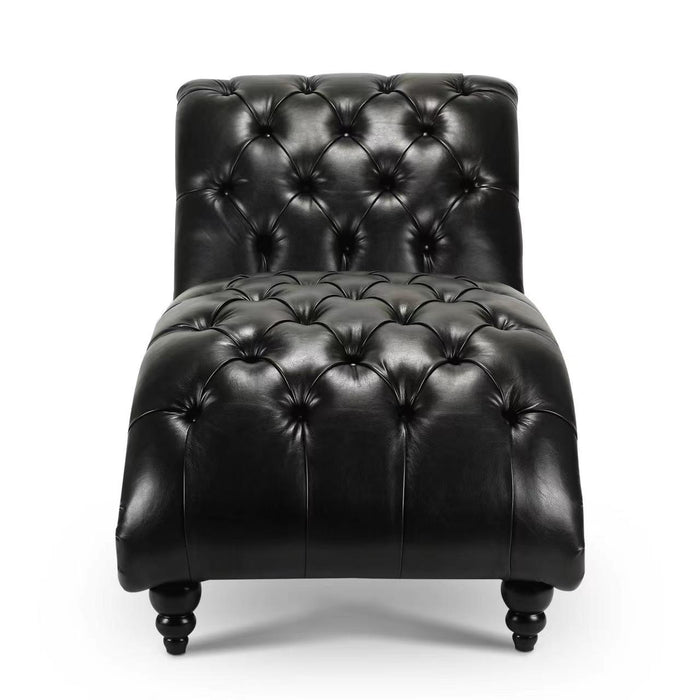 Tufted Armless Chaise Lounge