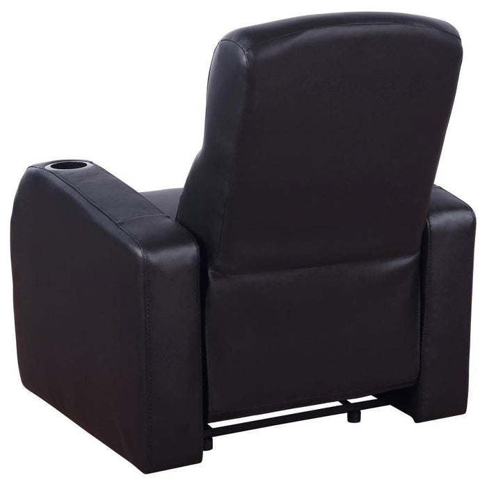 Cyrus Home Theater Collection - Black - Cyrus Home Theater Upholstered Recliner Black