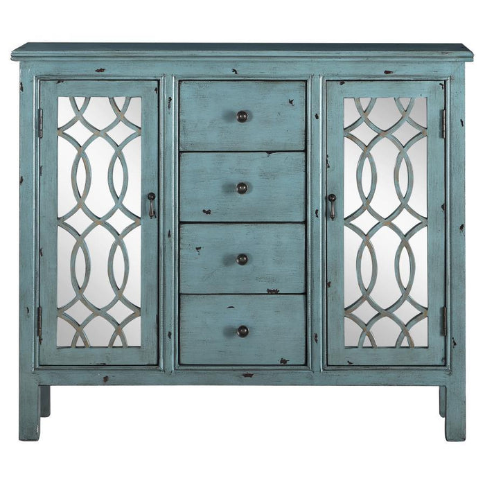 4-drawer Accent Cabinet Antique Blue