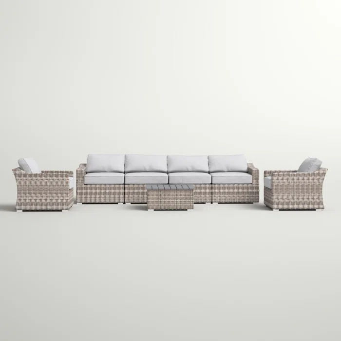 Stylish Sofa Seating Group With Cushions Perfect For Outdoor Gatherings