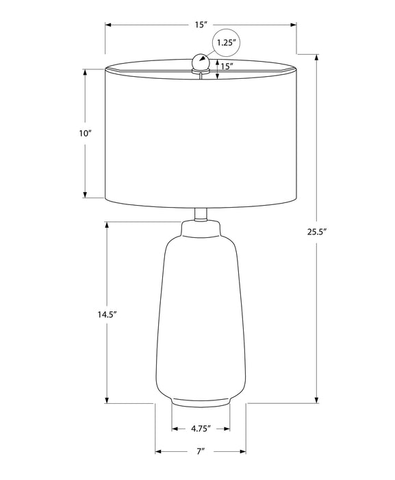 Lighting, Table Lamp, Ceramic, Modern - Cream