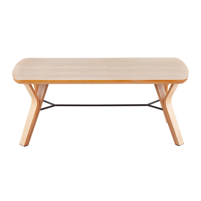 Folia - Mid-Century Modern Bench - Natural