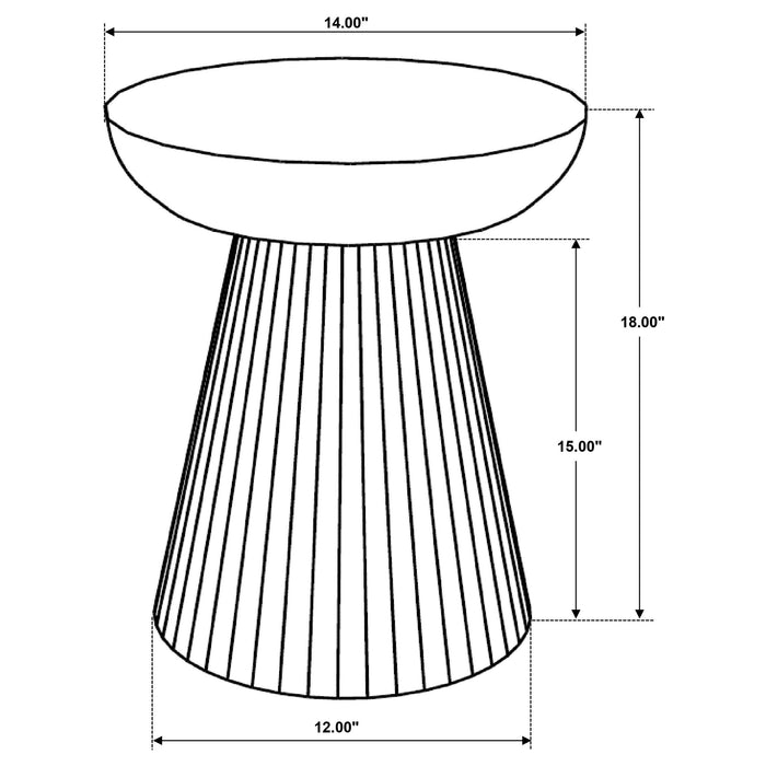 Aureo - Round Solid Wood Accent Side Table Wild - Honey