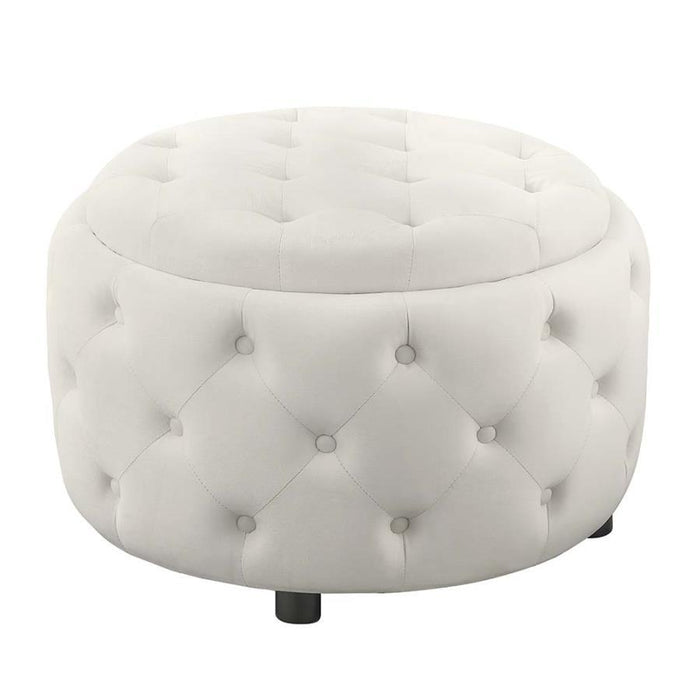 Angelina - Tufted Storage Round Ottoman