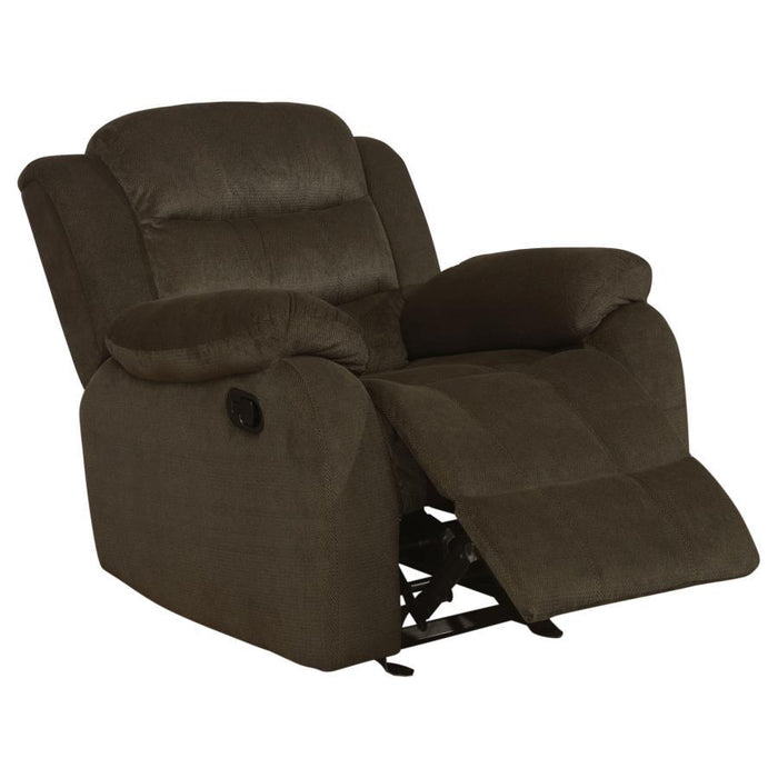 Rodman Motion Collection - Olive Brown - Rodman Upholstered Glider Recliner Chocolate