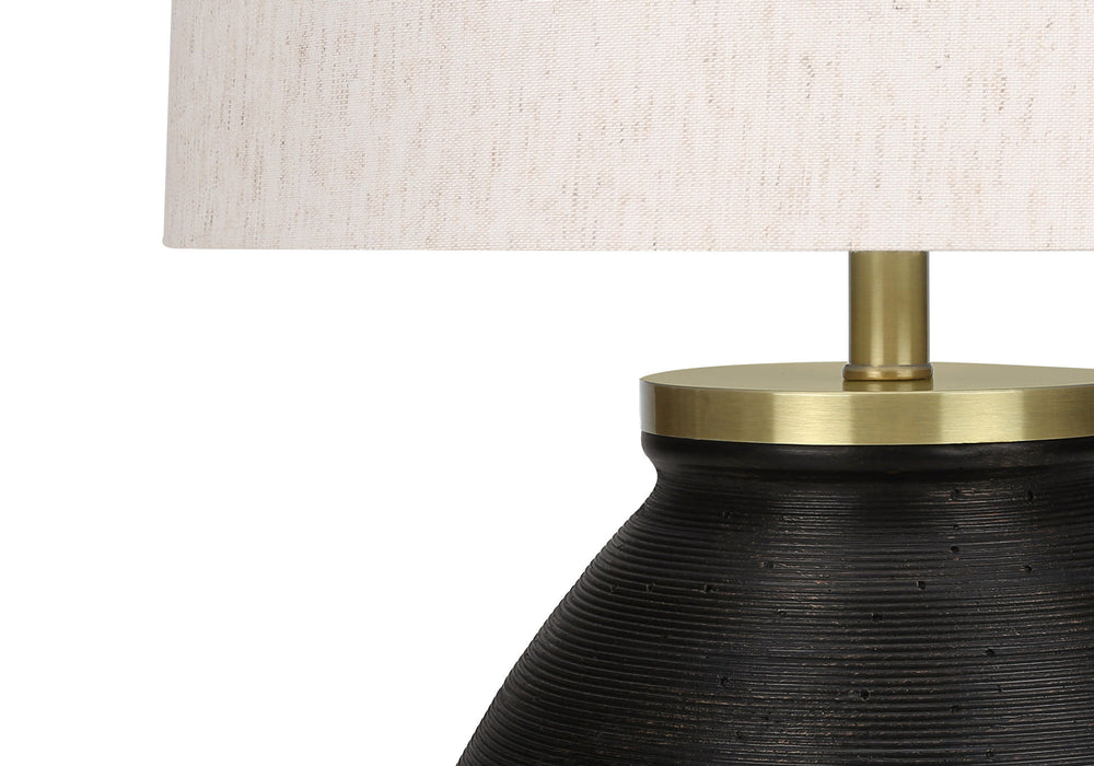 Lighting, Table Lamp, Concrete, Contemporary - Black / Cream