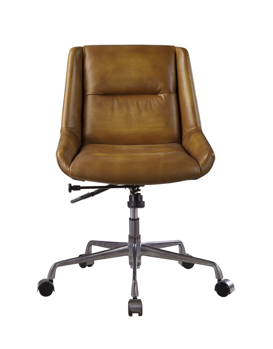 Ambler - Executive Office Chair - Saddle Brown Top Grain Leather