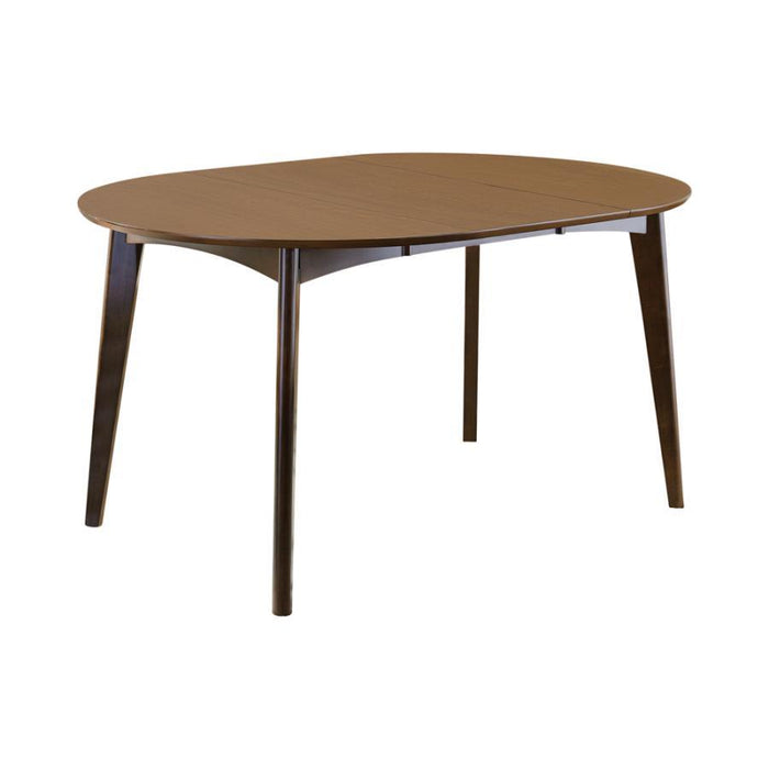 Malone Collection - Malone Oval Dining Table Dark Walnut