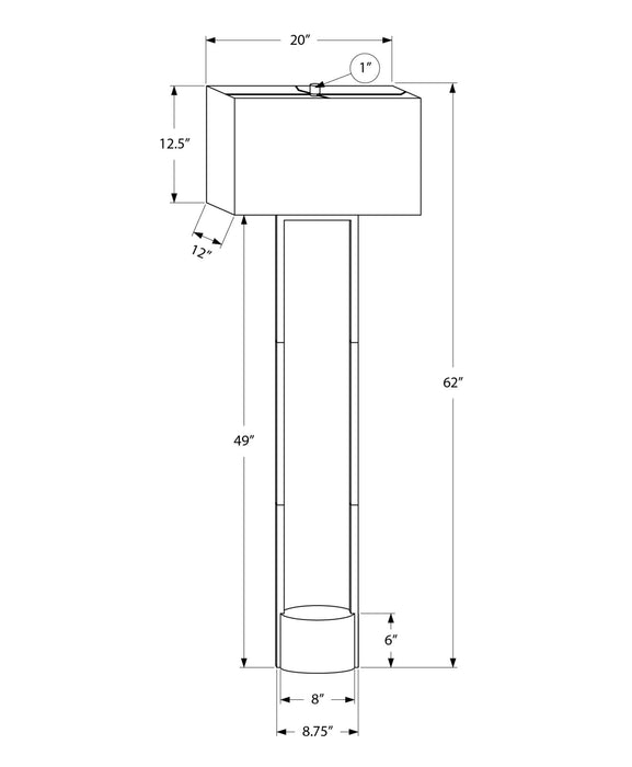 Lighting, Floor Lamp, Contemporary - Black / Beige