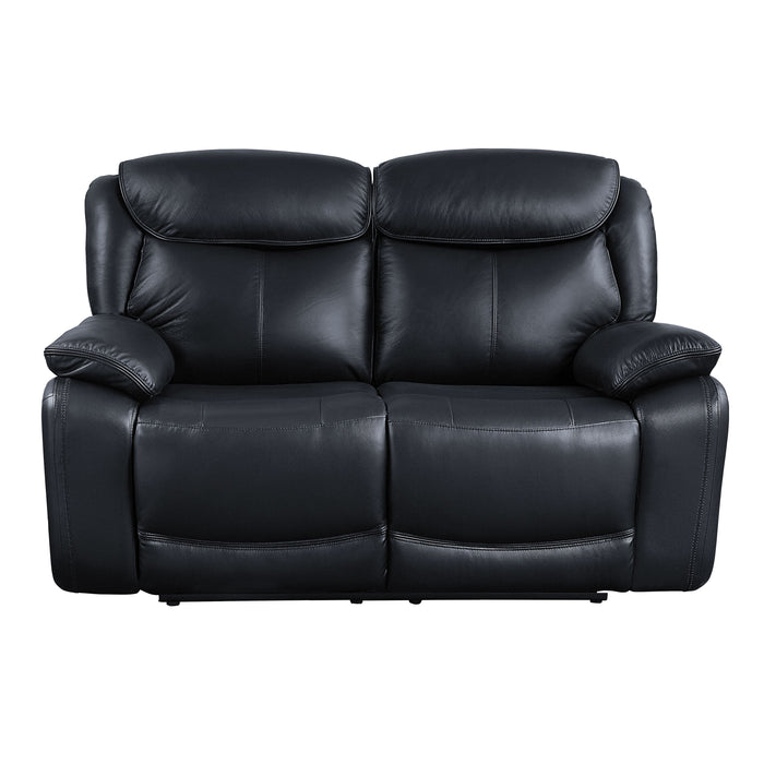 Ralorel - Loveseat - Black Top Grain Leather