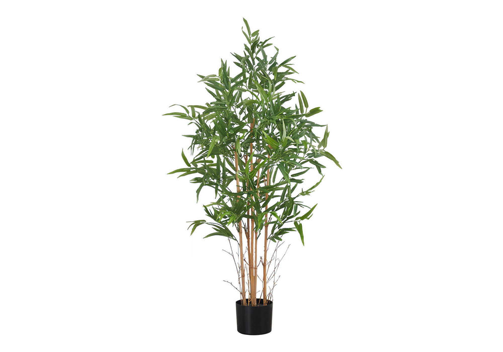 Artificial Plant, 50" Tall, Bamboo Tree, Indoor, Faux, Fake, Floor, Greenery, Potted, Decorative - Green / Black