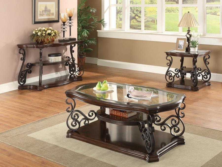 Living Room :traditional Occasional Tables - Sir Rawlinson End Table Deep Merlot And Clear