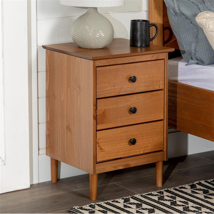 Classic 3 Drawer Solid Wood Nightstand