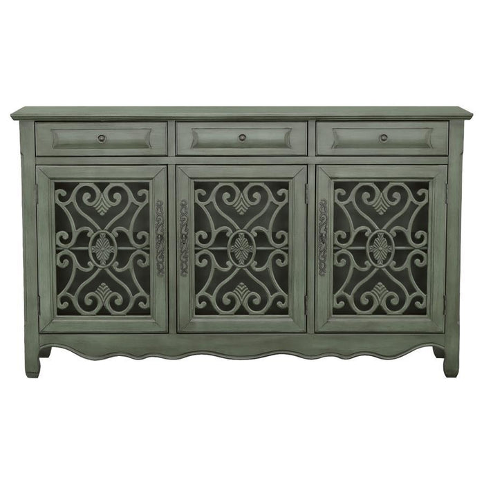 3-door Accent Cabinet Antique Green