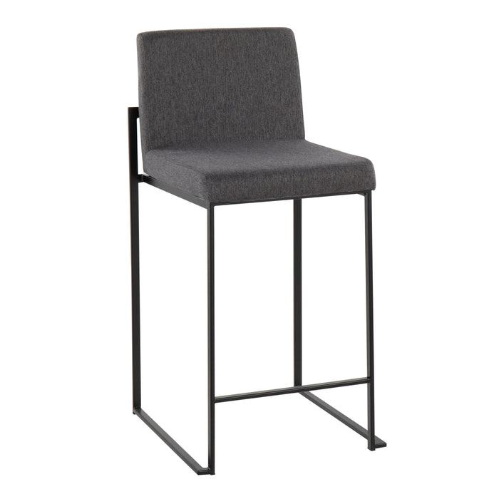 Fuji - Contemporary Modern Elegance, High Back Counter Stool