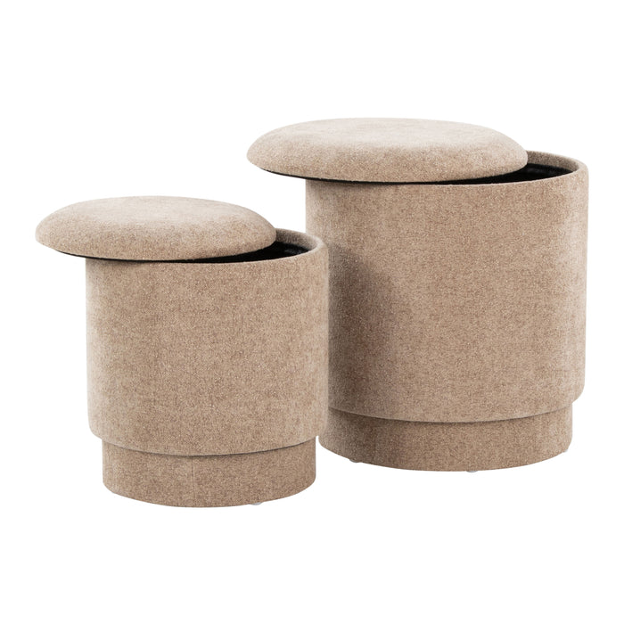 Marla - Upholste Contemporary Ottoman Set