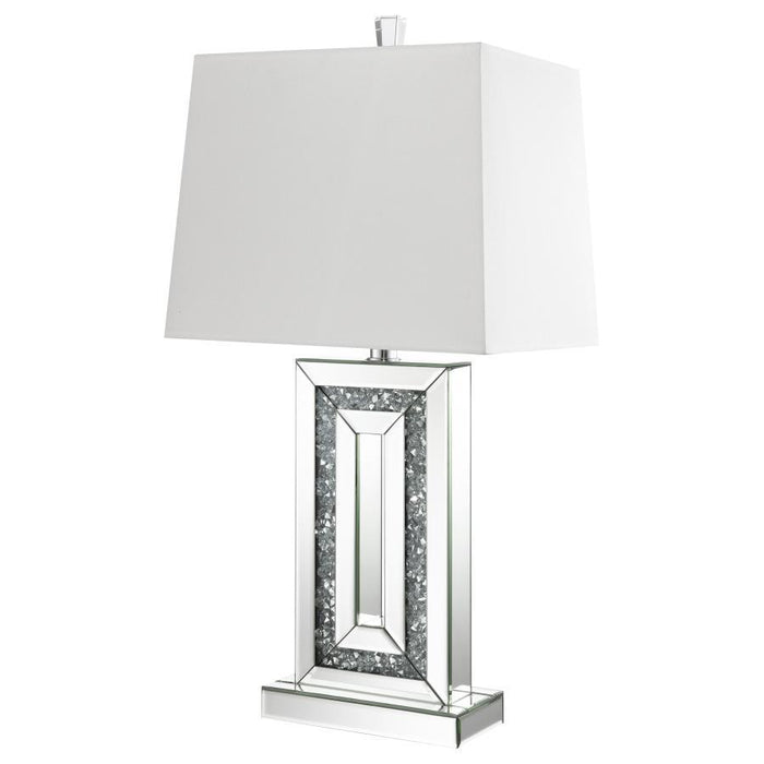 Ayelet - Table Lamp With Square Shade - White And Mirror