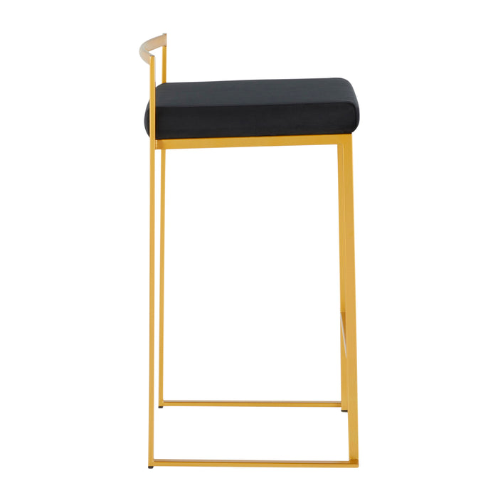 Fuji - Contemporary / Glam Design Counter Stool (Set of 2)