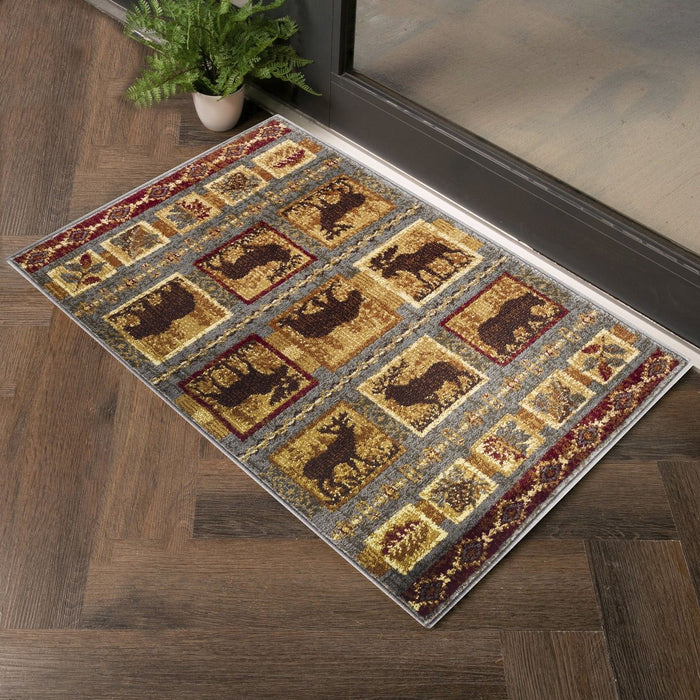 Nature's Nest - GC_CBL3004 Multi 5' x 7' Lodge Area Rug