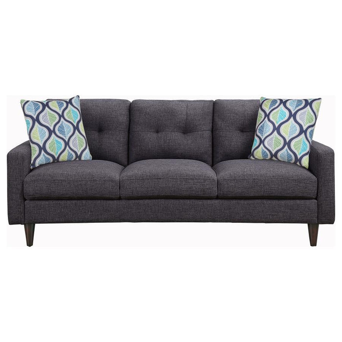 Grey - Watsonville Tufted Back Sofa Grey