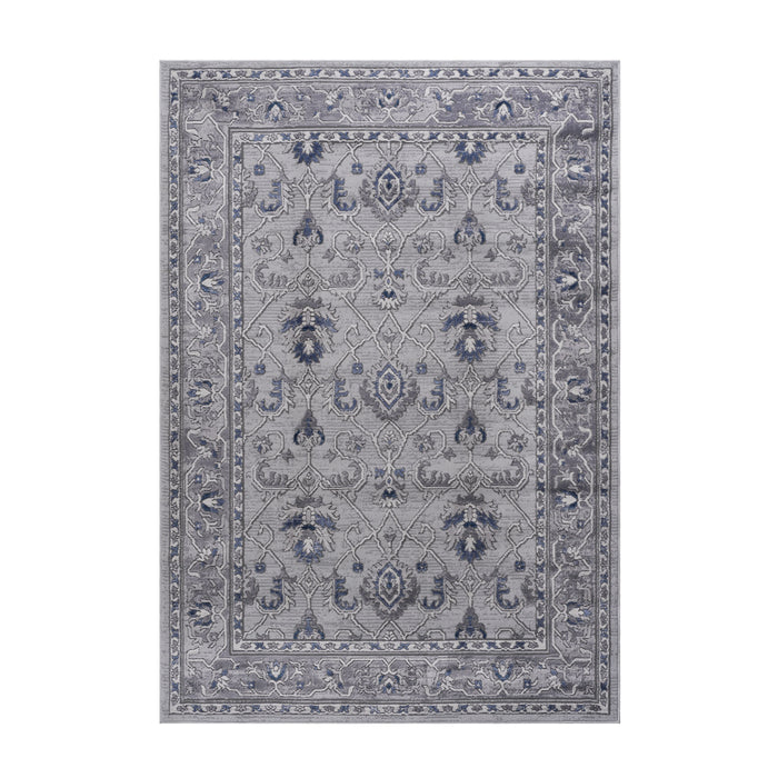 Oriental Non-Shedding Living Room Bedroom Dining Home Office Stylish And Stain Resistant Area Rug - Gray / Blue