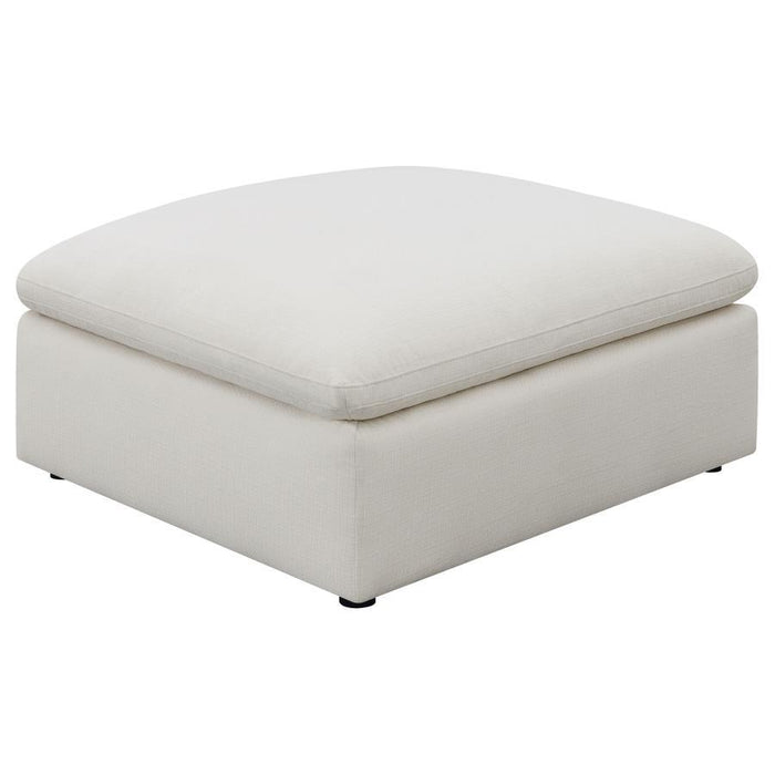 Off White - Hobson Cushion Seat Ottoman Off-white