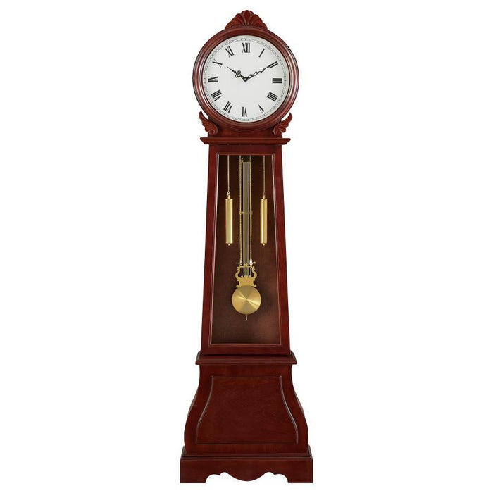 Grandfather Clock With Chime Brown Red