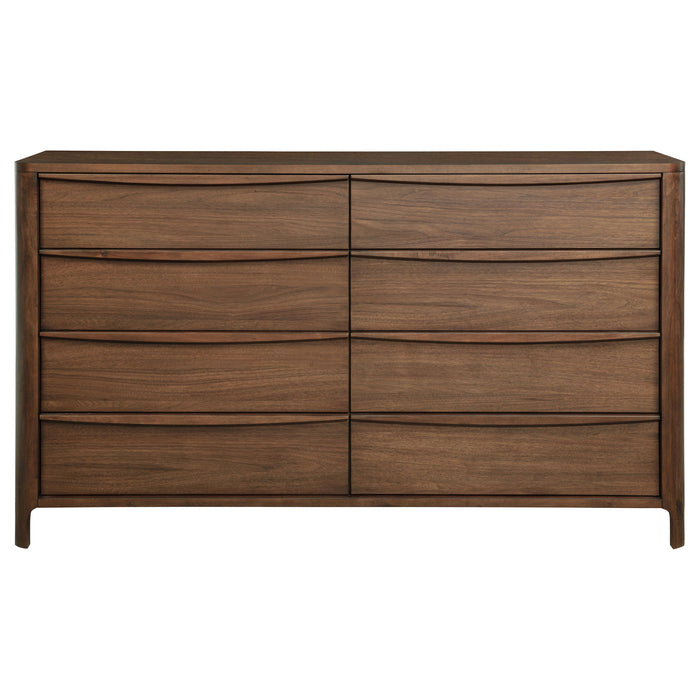 Maderia - 8-Drawer Dresser Cabinet - Walnut