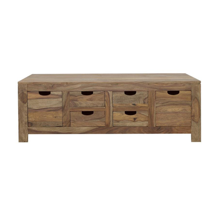 Persia 6-drawer Storage Coffee Table Natural Sheesham