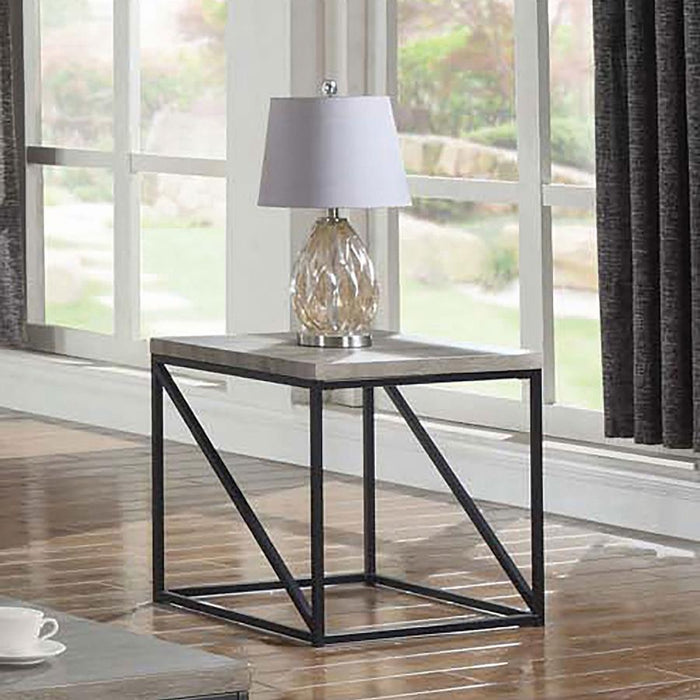 Square End Table Sonoma Grey