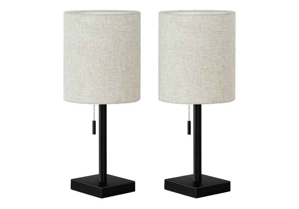 Lighting, Table Lamp, USB Port Included, Resin, Contemporary (Set of 2) - Black