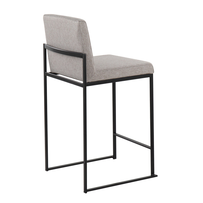 Fuji - Contemporary Modern Elegance, High Back Counter Stool