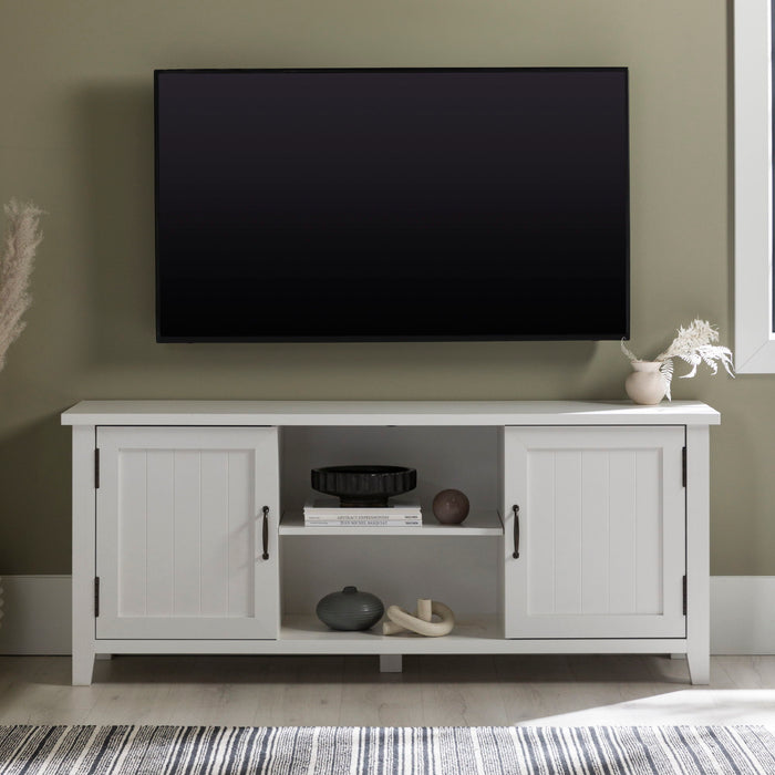 Classic Grooved Door TV Stand For Tvs Up To 65"